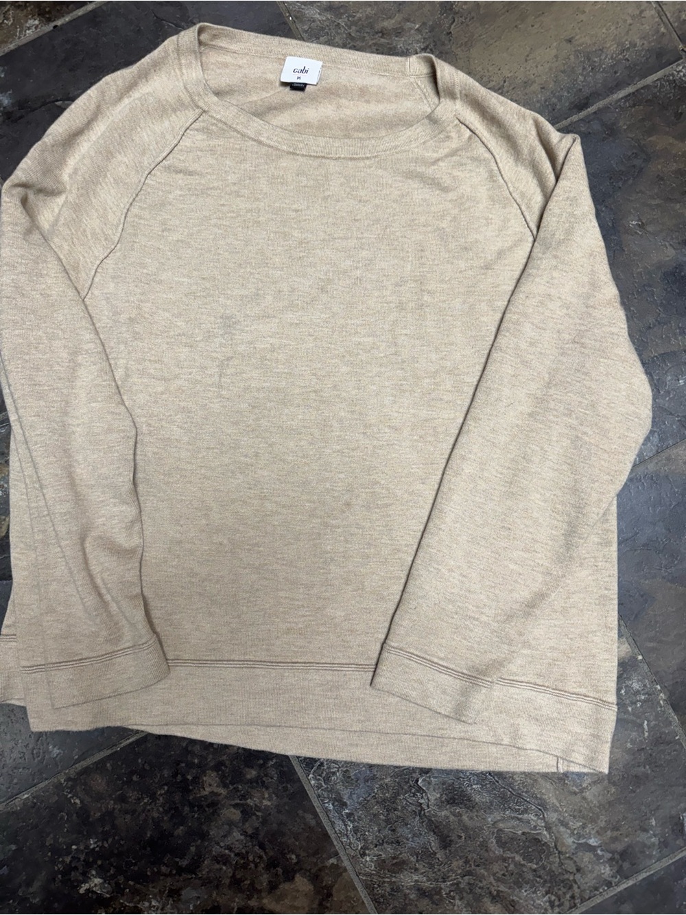 CAbi Women's Beige Cowlneck Sweater